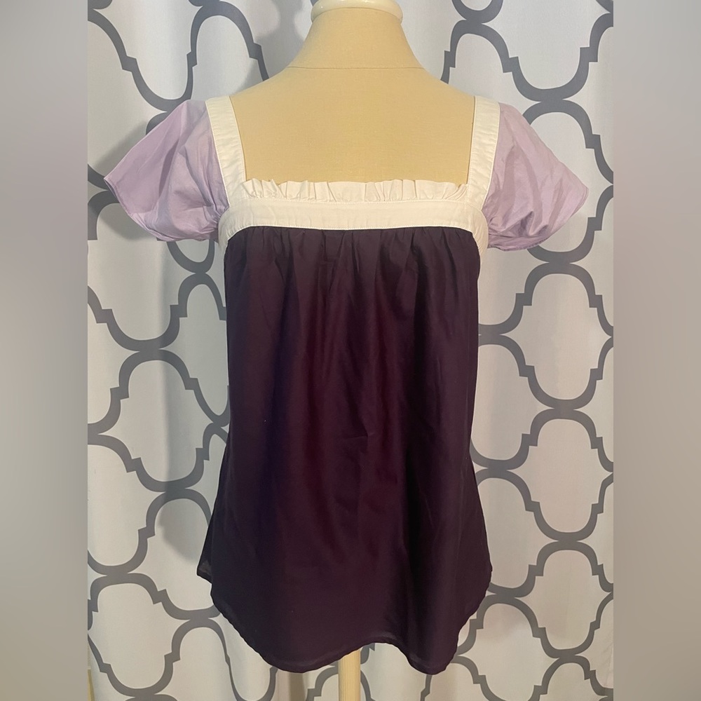 🤍 absolutely adorable, purple and lavender baby doll shirt🤍